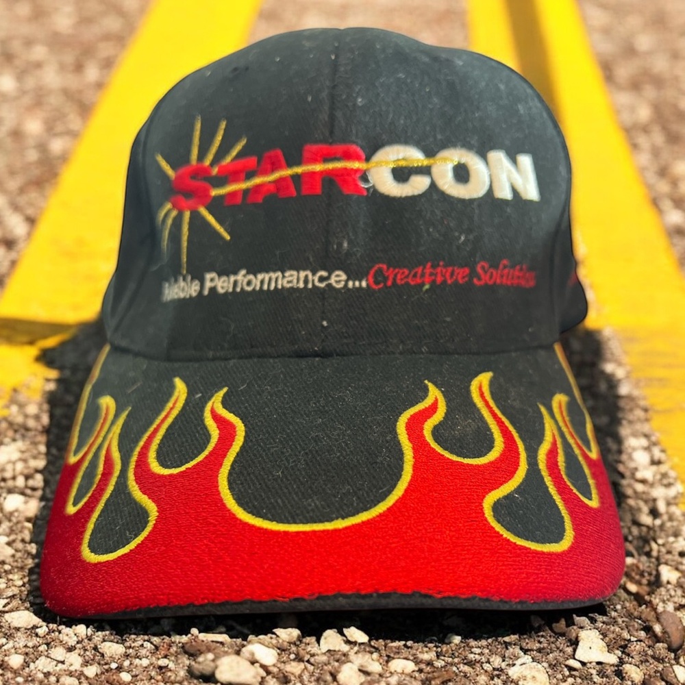 NWT Harley-Davidson Flame Brim‎ Hat Starcon Promo 2008 TIA Ride Cheyenne WY